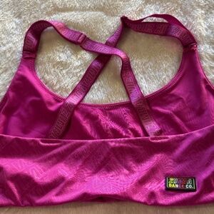 Zumba Pink Strappy Back Sports Bra Zumba Dance Co Athletic Workout